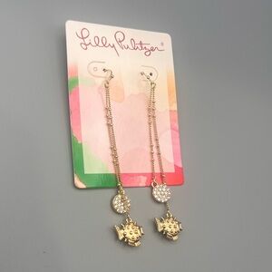 Lilly Pulitzer Gold Fish Charm Earrings